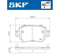 SKF VKBP 80324 Plaquettes de frein