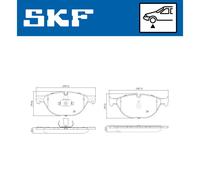 Jeu de 4 plaquettes de frein avant SKF VKBP 80442