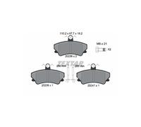 Jeu de 4 plaquettes de frein avant TEXTAR 2023602