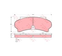 Jeu de 4 plaquettes de frein avant TRW GDB164