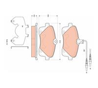 Jeu de 4 plaquettes de frein avant TRW GDB1895