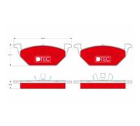 Jeu de 4 plaquettes de frein avant TRW GDB1984DTE