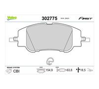 Jeu de 4 plaquettes de frein avant VALEO 302775