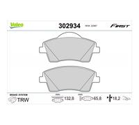 Jeu de 4 plaquettes de frein avant VALEO 302934