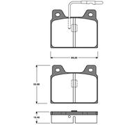 Jeu De 4 Plaquettes De Freins À Disques Arrièress - Peugeot 504 Coupé 2.7 10/1977>08/1984
