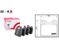 Jeu de 4 plaquettes frein avant BREMBO P 06 001 VW Coccinelle 01.1960 - 07.2003