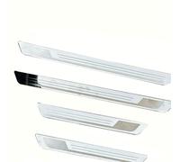 Jeu De 4 Protecteurs De Seuil en Acier Inoxydable pour Mitsubishi Outlander 2008-2025, Plaques De Marchepied Robustes, Finition Brossée Anti-Rayures -Facile à Installer,Normal-B-Silver