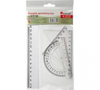 Jeu de 4 règles rapporteur 2x excentrique 15 cm Titanum