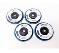 Jeu de 4 rondelles dentelées : 40/60/80/120 pour Bosch GWS 10,8 10 8 12 V 12 76 - Accessoires pour meules à bois en acier inoxydable