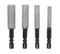 Jeu de 4 scies-cloches diamantées à tige hexagonale pour le perçage à sec des carreaux de verre, céramique, porcelaine, pas besoin d'eau 6 mm, 8 mm, 10 mm, 12 mm, qualité