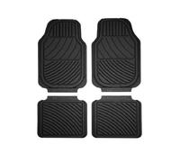 Jeu de 4 Tapis de sol caoutchouc Universels Noirs - CARAT20