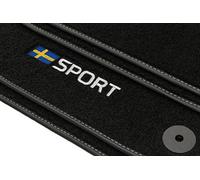 Jeu de 4 tapis de sol sport en velours pour Volvo V40 (2012-2019) - Ajustement parfait