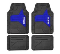 JEU DE 4 TAPIS PVC SPARCO GRIS/ BLEU