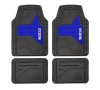 JEU DE 4 TAPIS PVC SPARCO GRIS/ BLEU