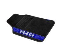 Sparco Tapis F510 Moquette Noir avec liseré bleu – Jeu de 4