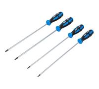 Jeu de 4 Tournevis Extra Longs Profil T Torx T15-T30 - Acier Résistant - Précision et Confort d Utilisation - D-Work