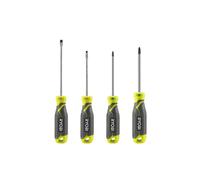 RYOBI - Jeu de 4 Tournevis Aimantés - RHSDS4PC - PH1/PH2/SL4/SL5.5, Manche Confort