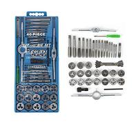 Jeu de 40 tarauds Jeu de tarauds en acier tungstène - Avec coffret de rangement,Jeu de tarauds | M3 - M12 | 40 pièces,Set de tarauds et filières