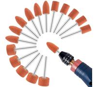 Jeu de 42 Pièces Meule Abrasive pour Qutil Rotatif, Meules en Oxyde d'Aluminium Mèches de Ponçage avec Tige de 1/8" pour Meulage, Polissage Ébarbage métaux,polissage, Forets de Polissage