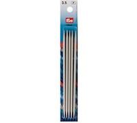 Prym Aiguilles à tricoter à 2 pointes 191364 alu Gris-Perle 15 cm 3,50 mm