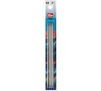 Prym Aiguilles à tricoter 2 pointes – 15 cm, 2 mm – Gris perle