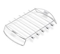Jeu de 5 brochettes avec support - Acier inoxydable G