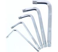 jeu de 5 clés coudées XZN - PRECISION STEEL - 12 Pans mâles - 5-6-8-10-12 - Acier au chrome-vanadium
