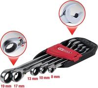 Jeu de 5 Clés Mixtes à Cliquet sur Double Support - KS Tools 503.5905