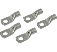 Jeu de 5 cosses à sertir en cuivre étamé - section 25 mm² - trou 8 mm
