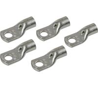 Jeu de 5 cosses à sertir en cuivre étamé - section 35 mm² - trou 10 mm