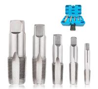 Jeu de 5 Filières de Detaupeur BSP Tarauds Peigne Filetage Acier au Carbone Reparation Filetage en Acier au Carbone de Haute Qualité (Avec Étui de Rangement) - 1/8", 1/4", 3/8", 1/2", 3/4"