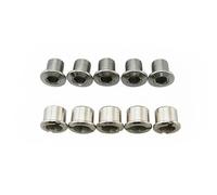 Jeu de 5 intravis pédalier acier compatible double plateaux 5 branches Specialités T.A. m8x6.5 Argenté