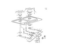 Jeu de 5 joints de brûleur 1 mm pour gazinières en inox DOMETIC CRAMER
