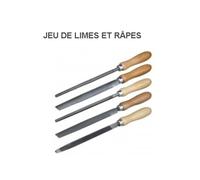 Jeu de 5 Lime Rapes bâtardes : 1/2 ronde + ronde Outifrance G