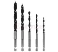 Jeu De 5 Mèches À Tige Hexagonale De 1/4 "", Jeu De Mèches Hcs Pour Bois 4 5 6 8 10mm, Outils Métalliques À Changement Rapide