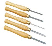 Jeu de 5 outils de tournage en acier HSS, en coffret bois Proxxon