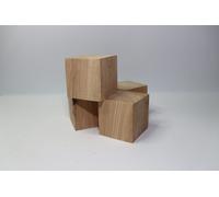 Jeu de 5 petits blocs de chêne massif 8x8x8cm