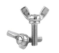 Jeu de 5 Pièces, Acier Inoxydable M6 304, Boulon à Oreilles argenté DIN316, Conception Conviviale (M6*12MM)