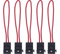 jeu de 5 porte-fusibles à lames pour l'automobile avec fusible 15A Porte-fusible en ligne étanche 14AWG 30A