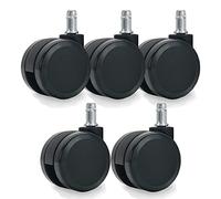Jeu de 5 roulettes universelles pour fauteuil, 60mm, noir