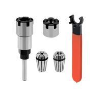 Jeu de 5 tiges d'extension ER16 ER20, tige de 1/4 ou 1/2 pouce, pince de serrage, type UM, écrou de clé for fraiseuse CNC, machine de gravure(6.35mm shank ER20)