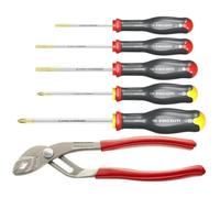 Jeu de 5 tournevis 3.5-4-5.5, PH1-PH2 FACOM + 1 pince