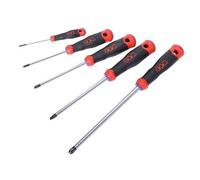 Jeu de 5 tournevis S1 Pozidriv® à lame ronde et manche bi-matière SAM OUTILLAGE