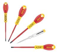 Jeu de 5 tournevis SLIM isolés 1000V electricien STANLEY XTHT0-62692 + testeur