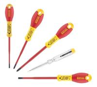 Jeu de 5 Tournevis - STANLEY FATMAX - XTHT0-62692 - Slim Isolés 1000V - Electricien + Phillips + Testeur