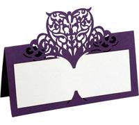 Jeu de 50 Cartes de Table Nom de Table, Coupure Laser Sweet Heart Papier Cartes de Numéros de Siège Pour Mariage Anniversaire Fête Décoration