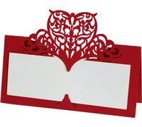 Jeu de 50 Cartes de Table Nom de Table, Coupure Laser Sweet Heart Papier Cartes de Numéros de Siège Pour Mariage Anniversaire Fête Décoration