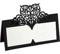 Jeu de 50 Cartes de Table Nom de Table, Coupure Laser Sweet Heart Papier Cartes de Numéros de Siège Pour Mariage Anniversaire Fête Décoration