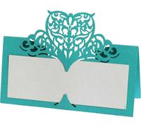 Jeu de 50 Cartes de Table Nom de Table, Coupure Laser Sweet Heart Papier Cartes de Numéros de Siège Pour Mariage Anniversaire Fête Décoration