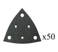 Feuille abrasive Delta avec bande auto-agrippante, perforé Fein 63717111014 Grain 100 Cote d'encoignure 80 mm 50 pc(s)